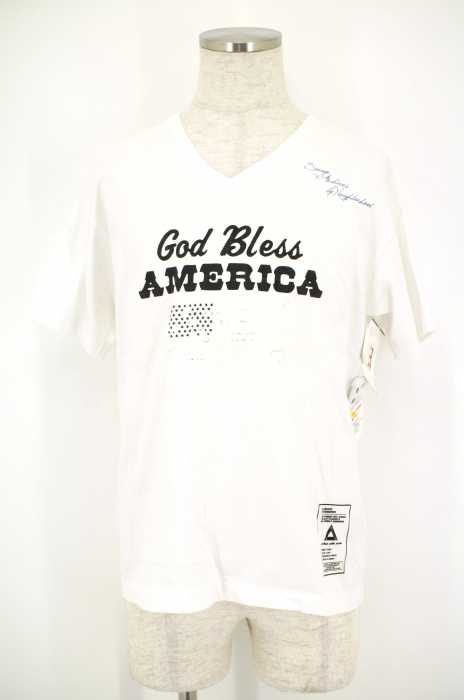 SVG by NEIGHBORHOOD （エスブイジーアーカイブスバイネイバーフッド） プリント入りVネック半袖Tシャツ メンズ トップス