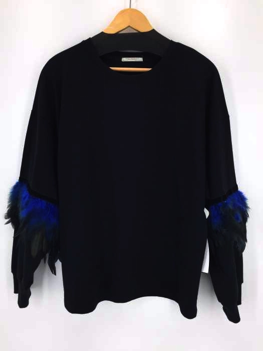 ZARA TRF（ザラティーアールエフ） フェイクフェザークルーネックスウェット レディース トップス