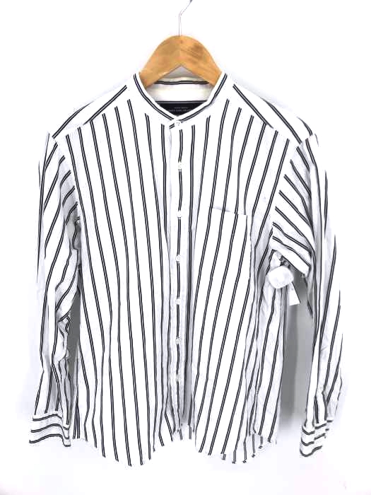 UNITED ARROWS green label relaxing（ユナイテッドアローズグリーンレーベルリラクシング） CM レジメストライプ LS バンドカラーシャツ メンズ トップス