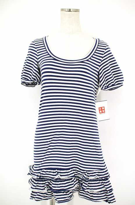 Rope' Picnic （ロペピクニック） ボーダー柄フリルワンピース レディース ワンピース