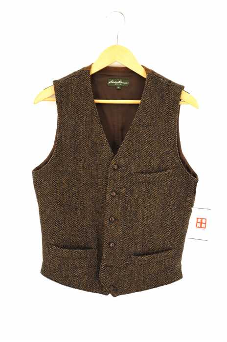 Eddie Bauer (エディーバウアー) ヘリンボーン くるみレザーボタン メンズ トップス