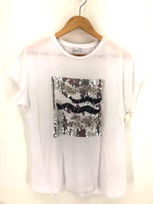 ZARA（ザラ） スパンコール半袖ショートスリーブTシャツ レディース トップス
