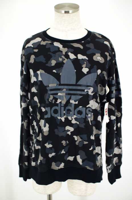 adidas originals （アディダスオリジナルス） CAMO SWEATSHIRT　カモ柄ロゴプリント メンズ トップス