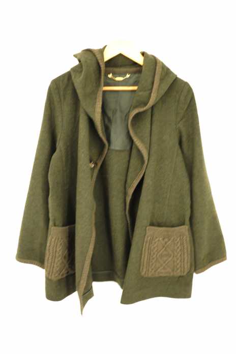 SCAPA （スキャパ） フード付き ウール カーディガン ポンチョ レディース トップス
