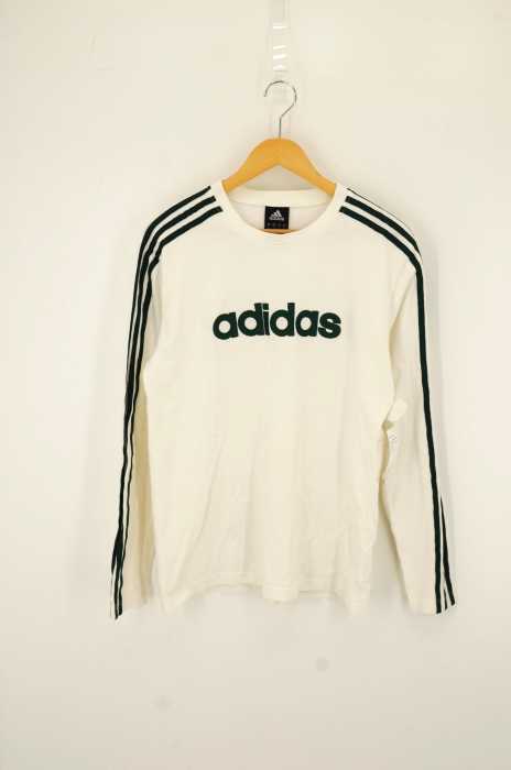adidas （アディダス） 3ストライプ ロゴ刺繍ロングスリーブカットソー メンズ トップス