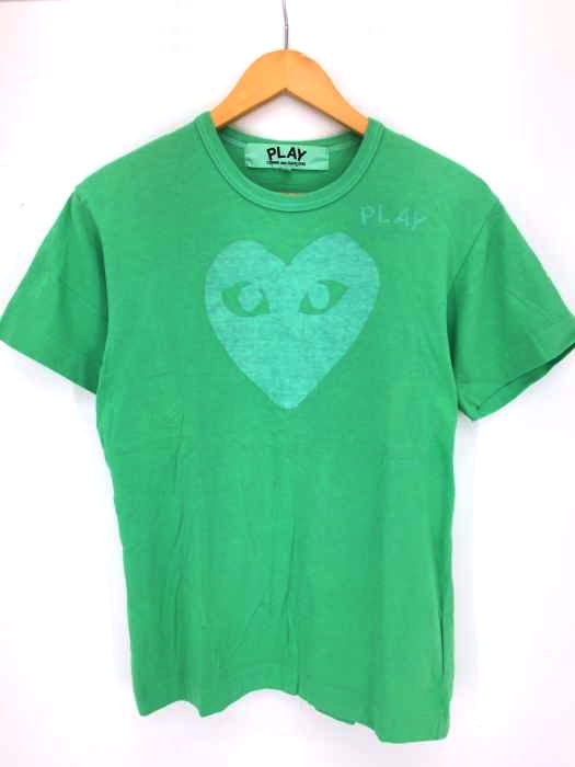 PLAY COMME des GARCONS（プレイコムデギャルソン） AD2010 製品染めハートロゴプリント Tシャツ メンズ トップス
