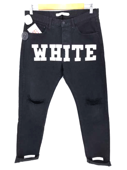 OFF-WHITE（オフホワイト） ロゴ ダメージ加工 デニム パンツ メンズ パンツ