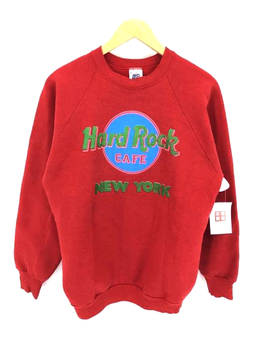 Hard Rock Cafe（ハードロックカフェ） NEW YORK 長袖スウェットプルオーバートレーナー USA製 メンズ トップス