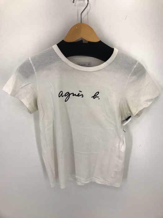 agnes b. PARIS（アニエスベー） コットンロゴプリントクルーネックTシャツ レディース トップス