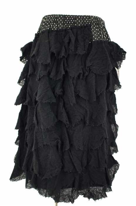 tricot COMME des GARCONS(トリココムデギャルソン) ドット柄切替ウールスカラップスカート レディース スカート