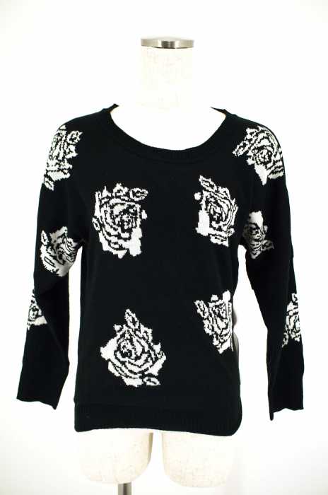 CECIL McBEE (セシルマクビー) 薔薇柄ニットトップス レディース トップス