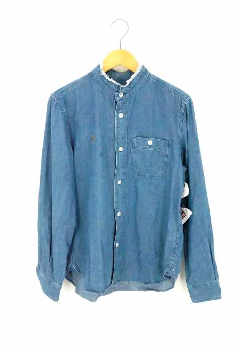 The DUFFER of ST.GEORGE(ザダファーオブセントジョージ) カットオフ バンドカラーデニムシャツ メンズ トップス