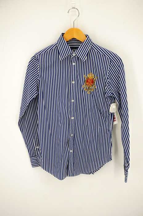 RALPH LAUREN (ラルフローレン) ストライプ柄 刺繍入り ボタンシャツ メンズ トップス