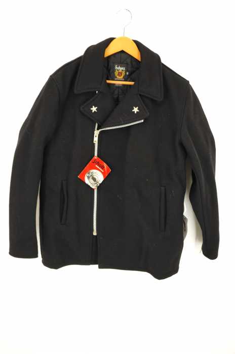 Schott （ショット） スタースタッズ付き ウール ダブルライダースジャケット メンズ アウター