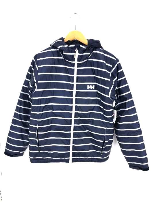 HELLY HANSEN（ヘリーハンセン） ボーダー柄ナイロンダウンジャケット メンズ アウター