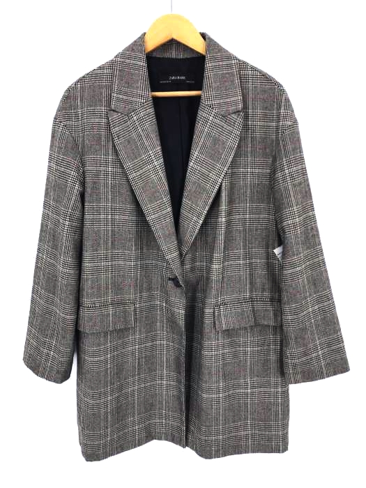 ZARA BASIC（ザラベーシック） チェック柄1Bテーラードジャケット レディース アウター