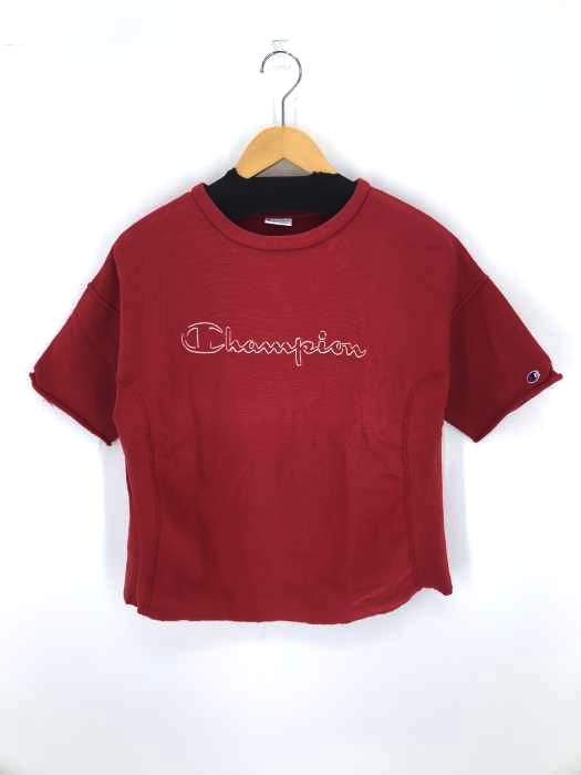 Champion(チャンピオン) カットオフ ロゴ刺繍 Tシャツ レディース トップス