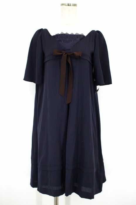ADIEU TRISTESSE Luxe （アデュートリステスリュックス） フロントリボンワンピース レディース ワンピース
