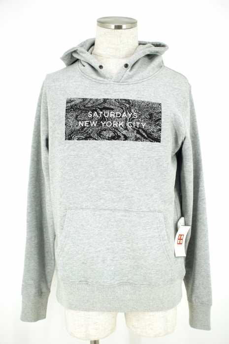 SATURDAYS SURF NYC　 （サタデーズサーフニューヨーク） 16AW　プリントスウェットプルオーバーパーカー メンズ トップス