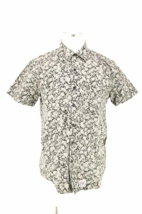 VISION STREET WEAR×Grime effect （ヴィジョンストリートウェアグライムエフェクト） スカル柄半袖シャツ メンズ トップス