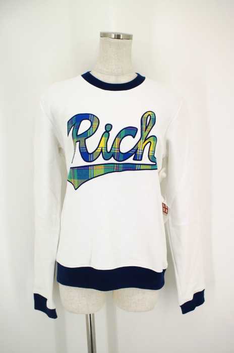 JOYRICH (ジョイリッチ) チェック柄ロゴプリントスウェットプルオーバートップス レディース トップス