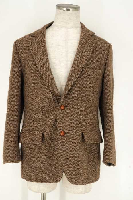 MIDDISHADE × HARRIS TWEED（ハリスツイード） ヘリンボーンウール2Bジャケット メンズ アウター