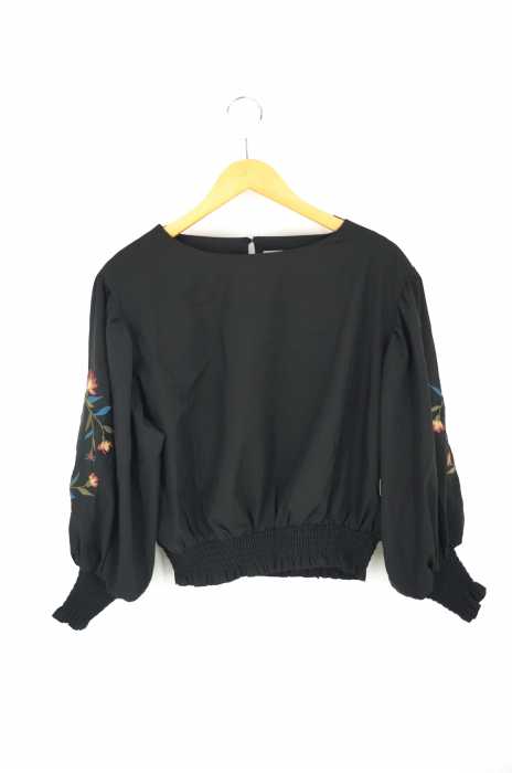 natural couture (ナチュラルクチュール) フラワー刺繍ブラウス レディース トップス