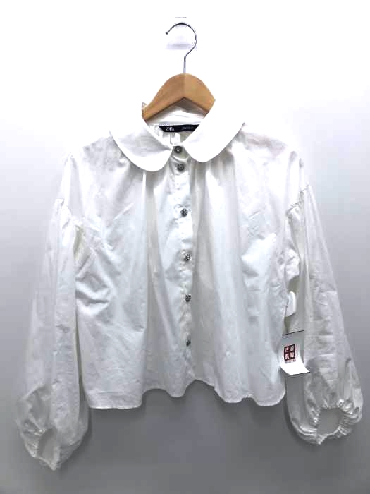 ZARA(ザラ) ボタン装飾コットンシャツ レディース トップス