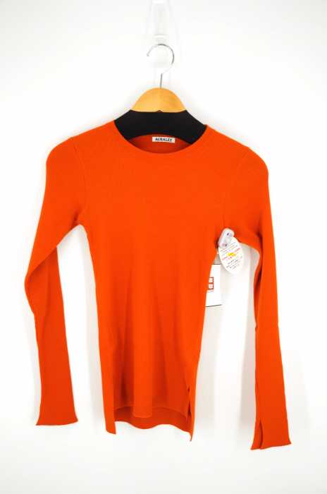 AURALEE (オーラリー) WOOL CASHMERE HIGH GAUGE RIB KNIT ウールカシミヤ ハイゲージ リブニット レディース トップス