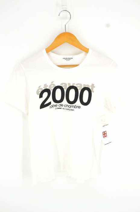 robe de chambre COMME des GARCONS（ローブドシャンブルコムデギャルソン） AD1998 99SS ロゴプリント半袖Tシャツ レディース トップス