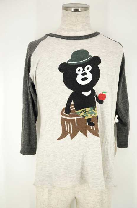 BEAMS T （ビームスティー） プリントラグランカットソー メンズ トップス