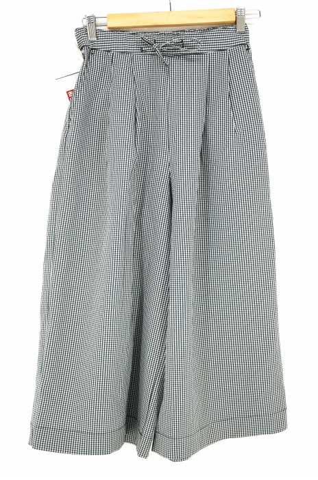 MUJI （無印良品） ギンガムチェックワイドパンツ レディース パンツ