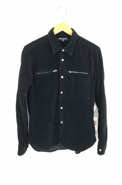 COMME des GARCONS HOMME （コムデギャルソンオム） AD2005 ジップポケット エルボーパッチ コーデュロイシャツ メンズ トップス