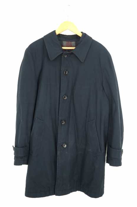 COMME des GARCONS HOMME （コムデギャルソンオム） AD2003  総裏地ウール チェック柄ステンカラーコート メンズ アウター