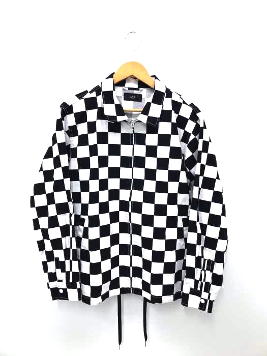 Azul By Moussy アズールバイマウジー チェッカーフラッグ コットンスウィングトップ メンズ アウター ブランド古着買取販売バズストア Azul By Moussy アズールバイマウジー チェッカーフラッグ コットンスウィングトップ メンズ アウター ブランド古着買取販売バズストア
