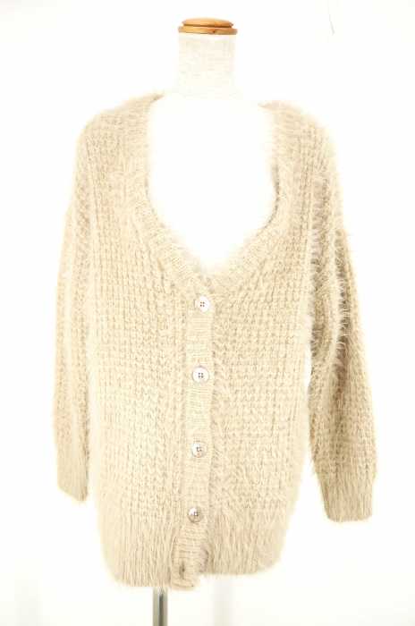 ROYAL PARTY LABEL（） アクリルVネックオーバーサイズカーディガン レディース トップス