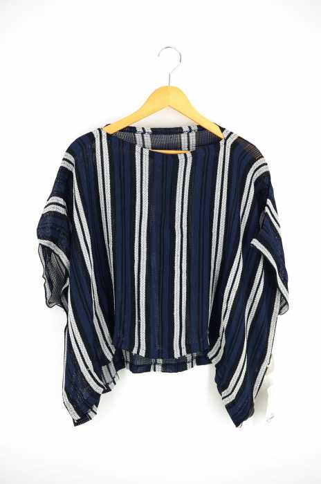 me ISSEY MIYAKE(ミー イッセイミヤケ) STRIPE KARAMI PLEATS レディース トップス