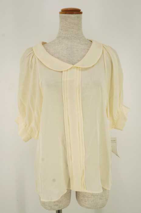 DEUXIEME CLASSE (ドゥーズィエムクラス) SILKデシンマルエリブラウス シルクシフォンブラウス レディース トップス