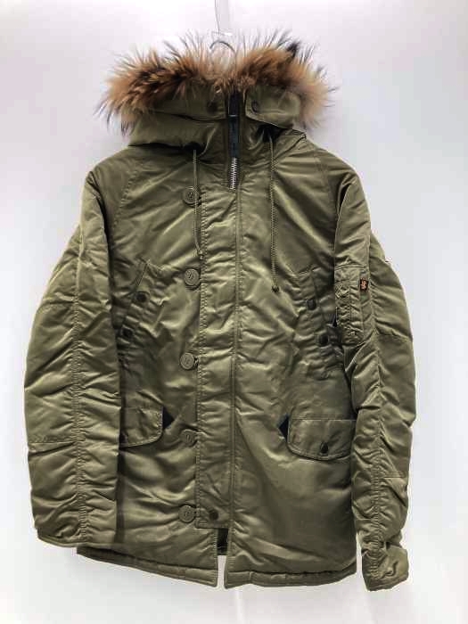 ALPHA INDUSTRIES（アルファインダストリーズ） N-3BJAPN SPECリアルファー ヴィンテージオリーブ メンズ アウター