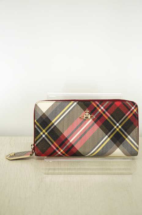 Vivienne Westwood（ヴィヴィアンウエストウッド） チェック ラウンドジップ ウォレット レディース 財布・ケース