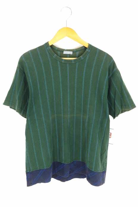 COMME des GARCONS HOMME （コムデギャルソンオム） 切替ストライプ半袖Tシャツ メンズ トップス