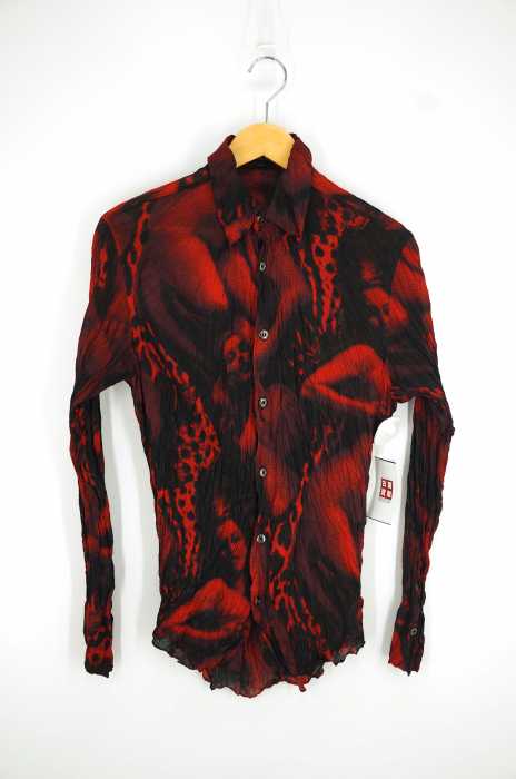 YOSHIYUKI KONISHI（ヨシユキコニシ） シワ加工 総柄 シャツ  