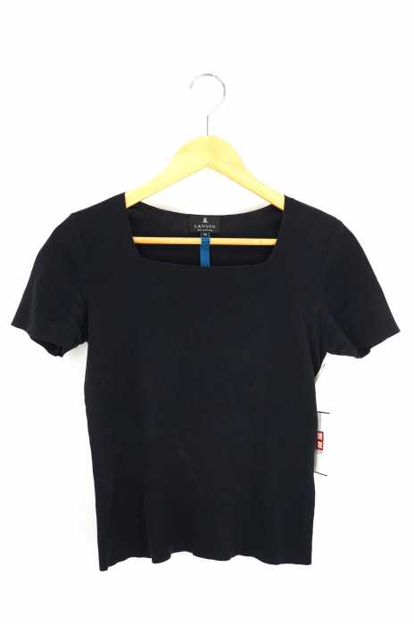 LANVIN COLLECTION （ランバンコレクション） スクエアネックニットTシャツ レディース トップス