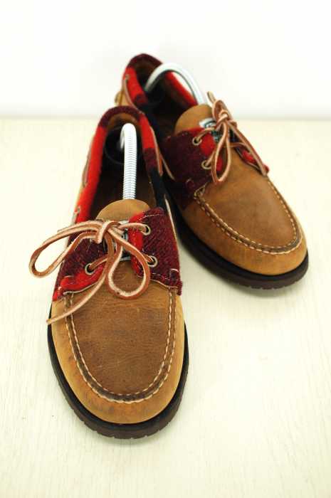 SEBAGO × FILSON (セバゴ × フィルソン) バッファローチェックウール切替デッキシューズ メンズ シューズ
