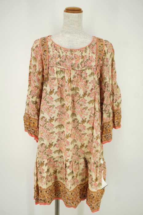 Anisha アニーシャ フレアスリーブヒッピー花柄ワンピース レディース ワンピース ブランド古着買取販売バズストア