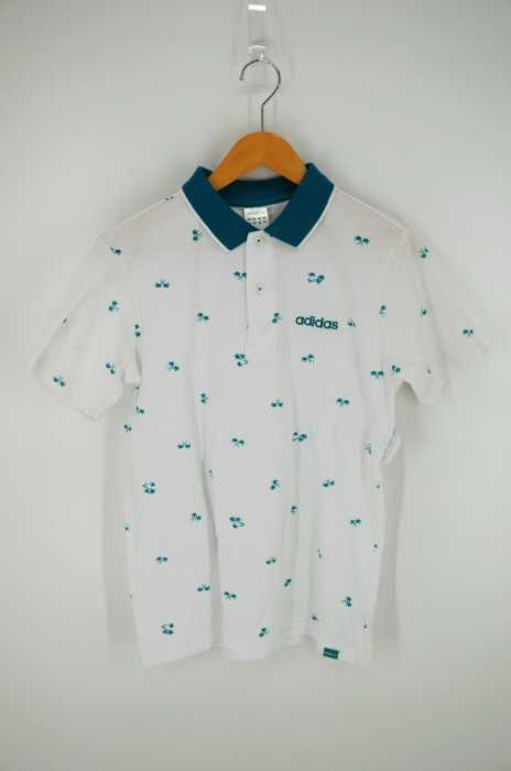 adidas neo label (アディダスネオレーベル) パームツリー総柄ポロシャツ メンズ トップス