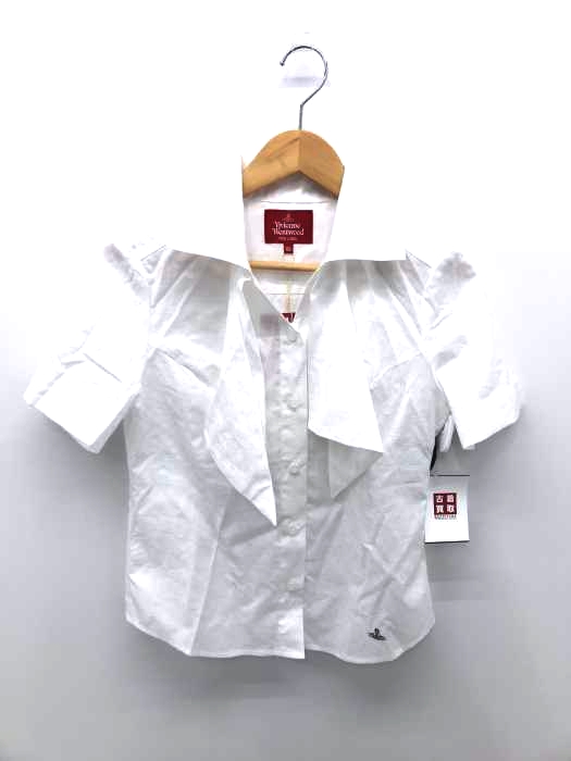 Vivienne Westwood RED LABEL（ヴィヴィアンウエストウッドレッドレーベル） ORBリピート ジャカード タイ付半袖シャツ レディース トップス