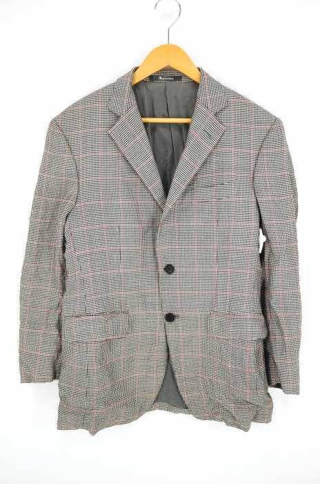 AQUASCUTUM (アクアスキュータム) シルク混2Bテーラードジャケット メンズ アウター