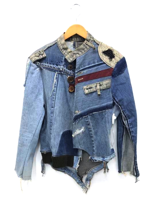 USED古着（ユーズドフルギ） ランダムパッチワークデニムジャケット メンズ アウター