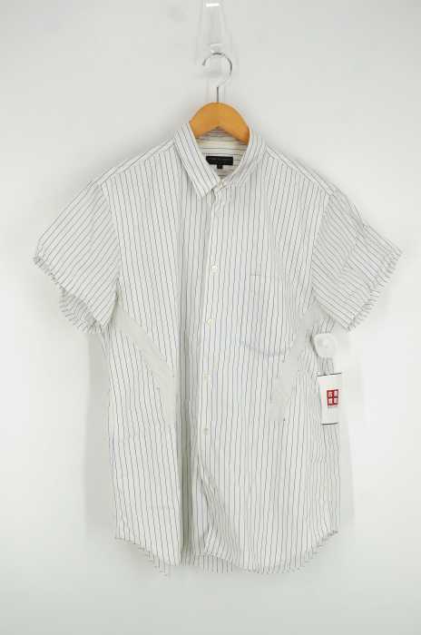 COMME des GARCONS HOMME PLUS （コムデギャルソンオムプリュス） カーブデザインストライプ半袖シャツ メンズ トップス